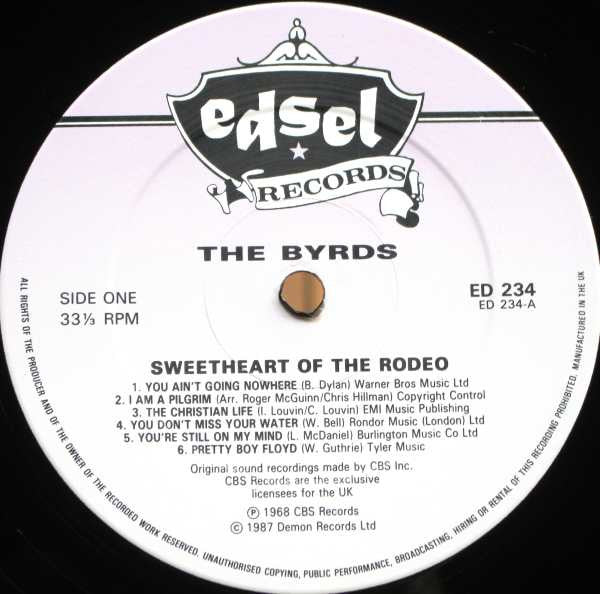 The Byrds : Sweetheart Of The Rodeo (LP, Album, RE)