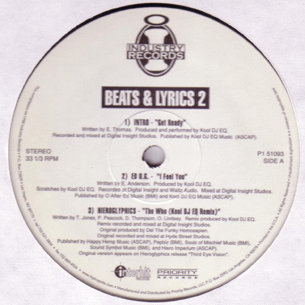 Various : Beats & Lyrics 2 (2xLP, Comp)