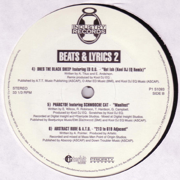 Various : Beats & Lyrics 2 (2xLP, Comp)