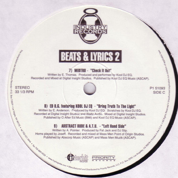 Various : Beats & Lyrics 2 (2xLP, Comp)