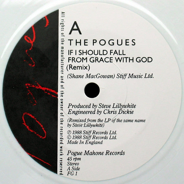 The Pogues : If I Should Fall From Grace With God (7", Single, Whi)