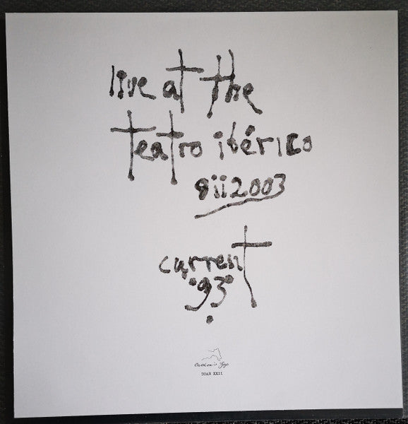 Current 93 : Live At Teatro Ibérico 8 ii 2003 (LP, Album, Ltd, RE, Yel)