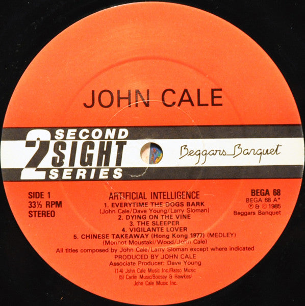 John Cale : Artificial Intelligence (LP, Album)