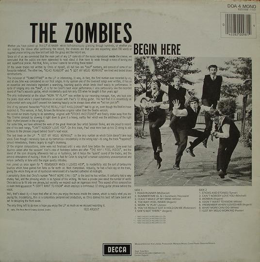 The Zombies : Begin Here (LP, Album, Mono, RE)