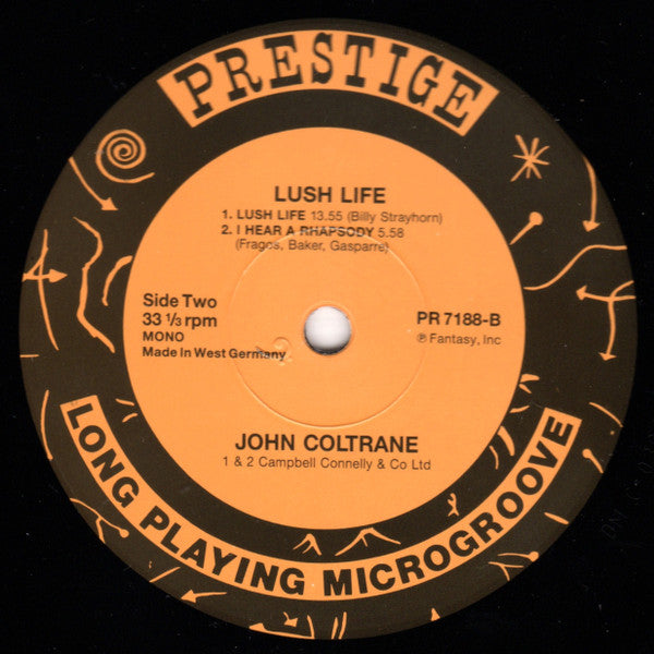 John Coltrane : Lush Life (LP, Album, Mono, RE)