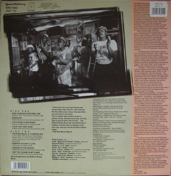 ReBirth Brass Band : Kickin' It Live Mardi Gras, New Orleans 1990 (LP, Album)