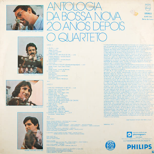 O Quarteto : Antologia Da Bossa Nova 20 Anos Depois (LP, Album)