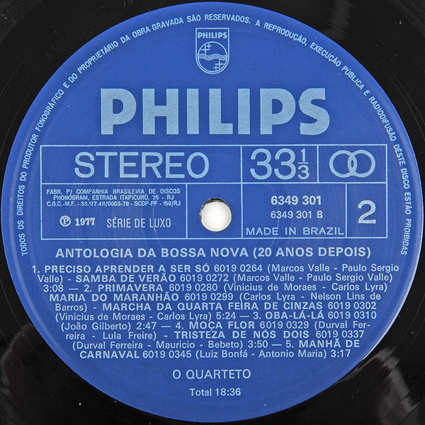 O Quarteto : Antologia Da Bossa Nova 20 Anos Depois (LP, Album)