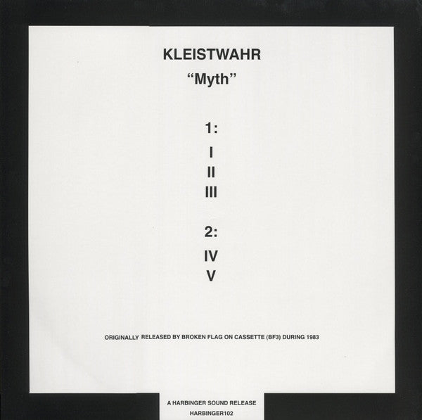 Kleistwahr : Myth (LP, Ltd, RE, W/Lbl)