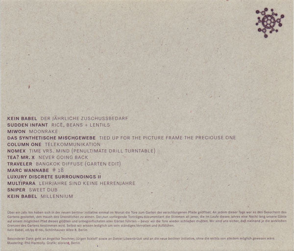 Various : Garten Der Verschlungenen Pfade: Jahr 01 (CD, Comp)