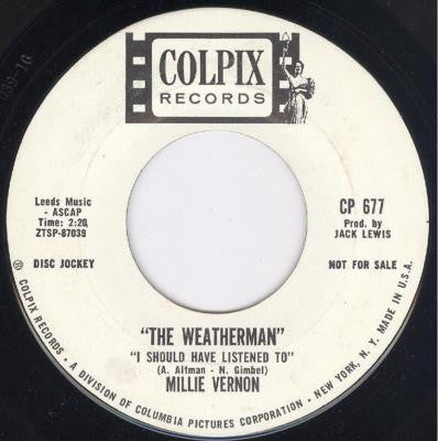 Millie Vernon : The Weatherman / Somebody To Love (7", Promo)