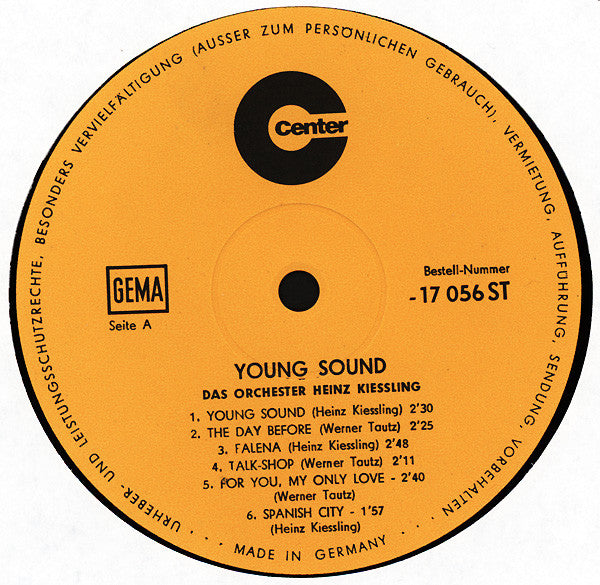 The Heinz Kiessling Orchestra : Young Sound (LP, Album)