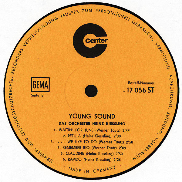 The Heinz Kiessling Orchestra : Young Sound (LP, Album)