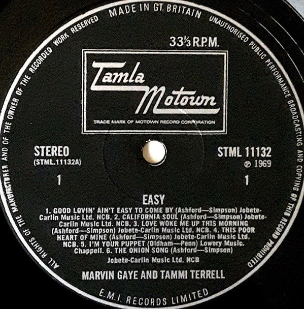 Marvin Gaye & Tammi Terrell : Easy (LP, Album)