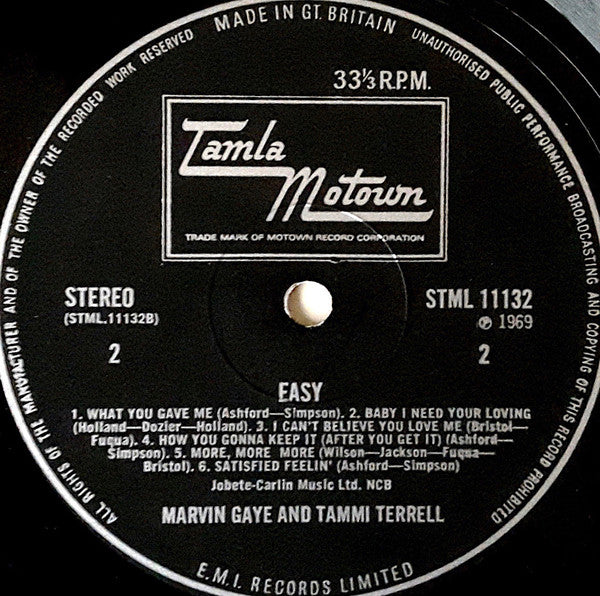 Marvin Gaye & Tammi Terrell : Easy (LP, Album)