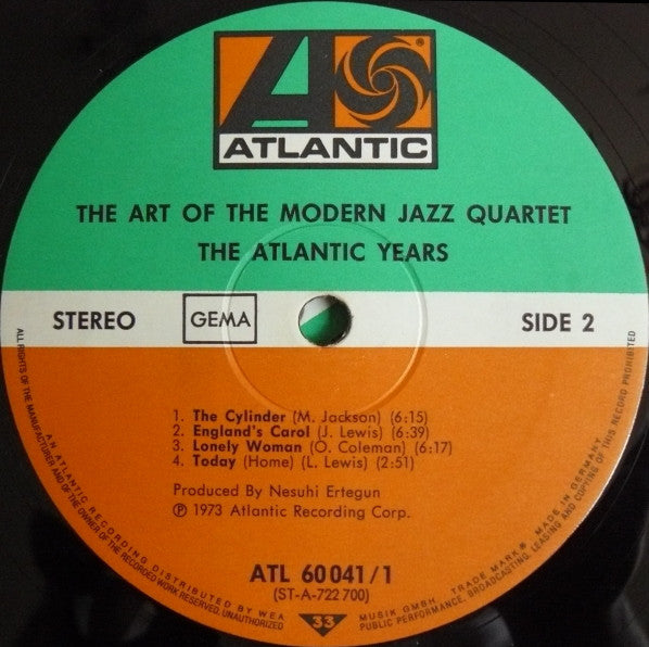 The Modern Jazz Quartet : The Art Of The Modern Jazz Quartet (The Atlantic Years) (2xLP, Comp)