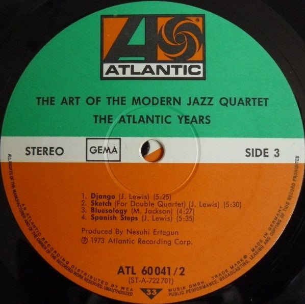 The Modern Jazz Quartet : The Art Of The Modern Jazz Quartet (The Atlantic Years) (2xLP, Comp)