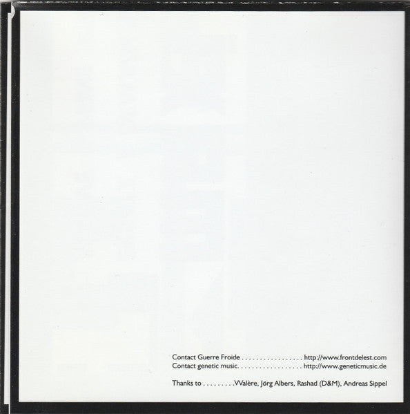 Guerre Froide : Guerre Froide (CD, EP)