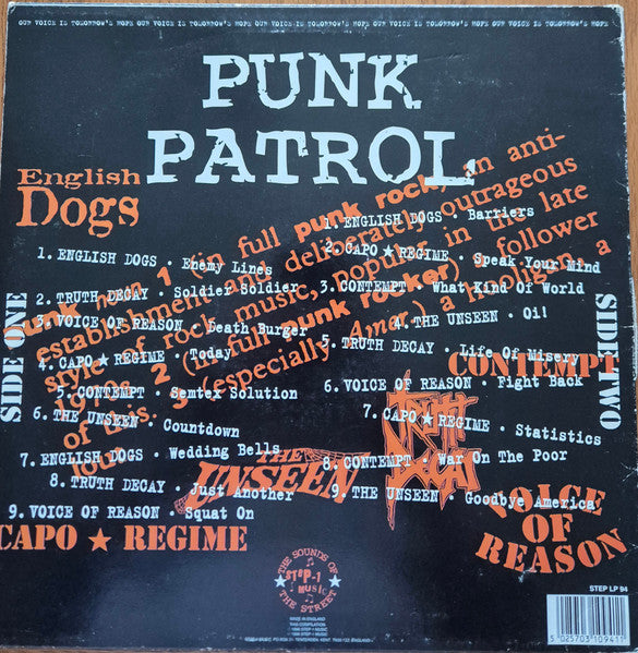 Various : Punk Patrol (LP, Comp, Ora)