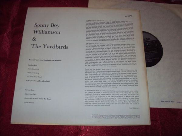 Sonny Boy Williamson (2) & The Yardbirds : Sonny Boy Williamson & The Yardbirds (LP, Album, Mono)