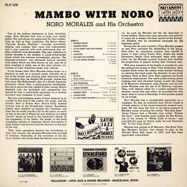 Noro Morales And His Orchestra* : Mambo With Noro (LP, Album, RE)
