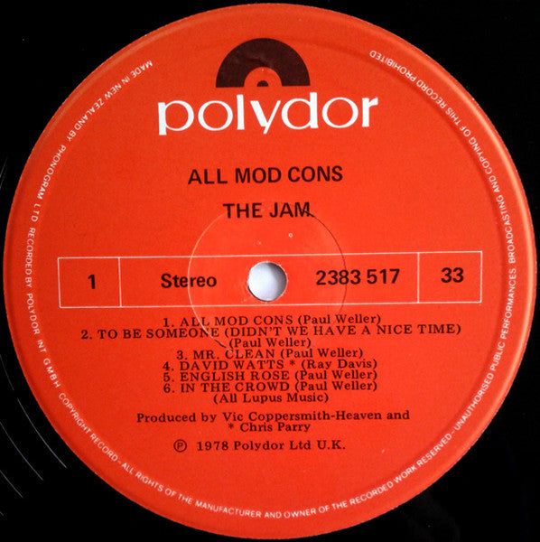 The Jam : All Mod Cons (LP, Album)