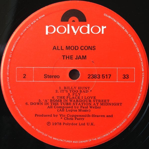 The Jam : All Mod Cons (LP, Album)
