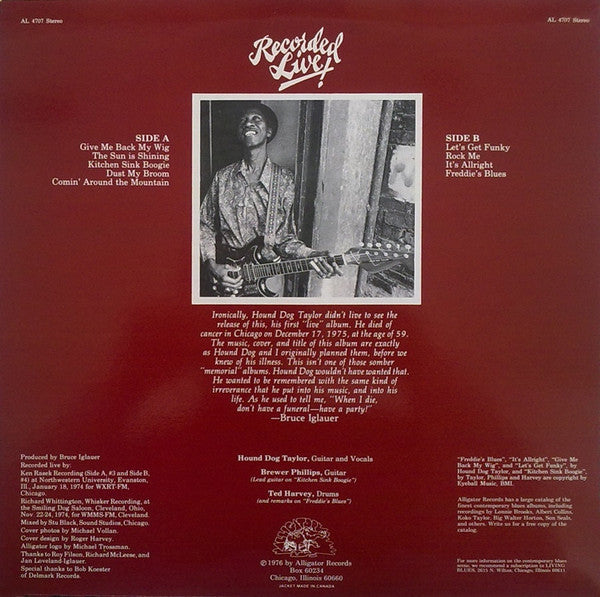 Hound Dog Taylor & The House Rockers : Beware Of The Dog! (LP, Album)