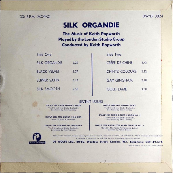 The London Studio Group : Silk Organdie (10")