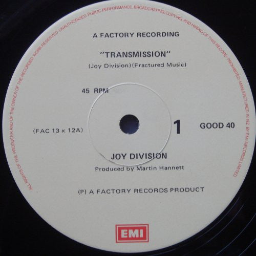 Joy Division : Transmission (12", Single, RE)