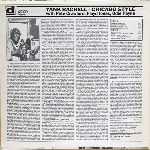 Yank Rachell : Chicago Style (LP, Album)