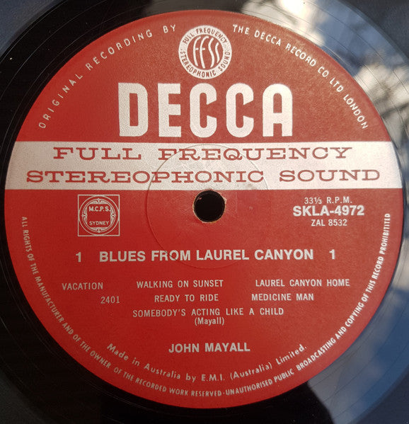 John Mayall : Blues From Laurel Canyon (LP, Album)