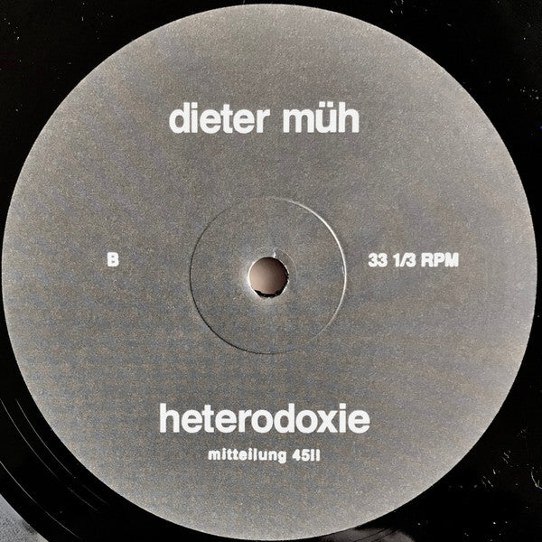 Dieter Müh : Heterodoxie (LP, Ltd)
