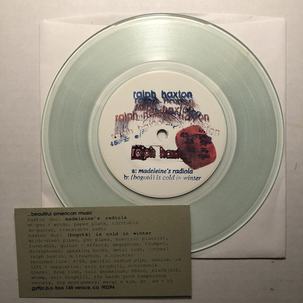 Ralph Haxton : Madeleine's Radiola / (Bogotá) Is Cold In Winter (7", Cle)