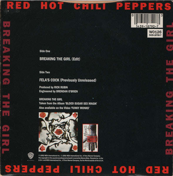 Red Hot Chili Peppers : Breaking The Girl (7", Single)
