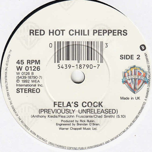 Red Hot Chili Peppers : Breaking The Girl (7", Single)