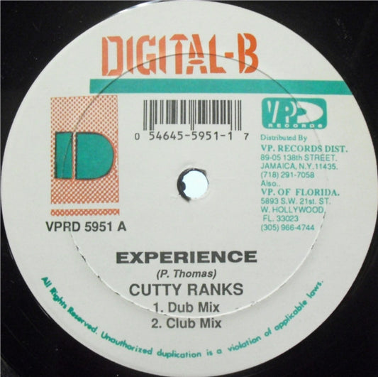 Cutty Ranks / Lieutenant Stitchie : Experience / Strictly Love (12")