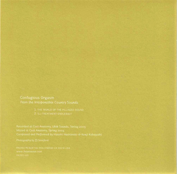 Contagious Orgasm : From The Irresponsible Country Sounds (CD, EP, Ltd)