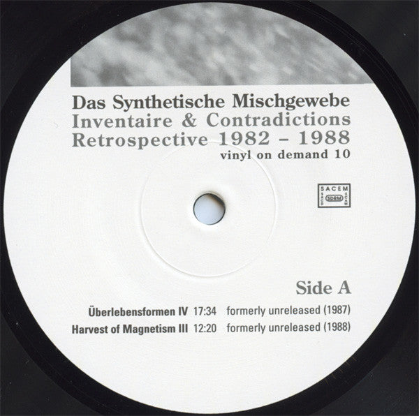 Das Synthetische Mischgewebe : Inventaire & Contradictions - Retrospective 1982-1988 (LP, Comp, Ltd, Num)