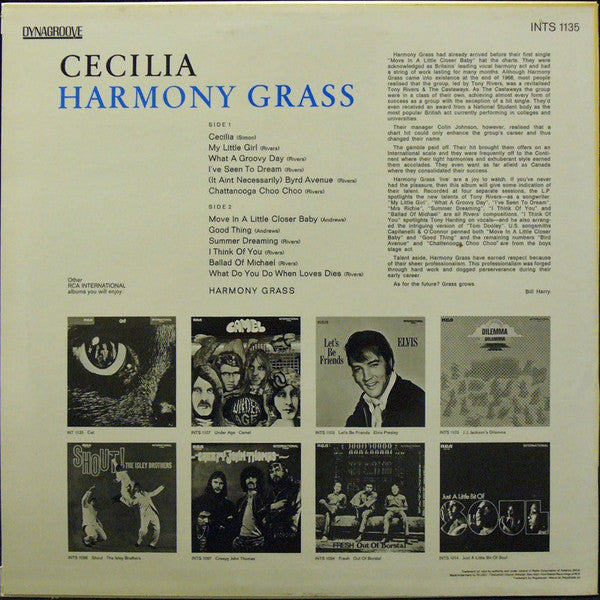 Harmony Grass : Cecilia (LP, Album, RE, Dyn)