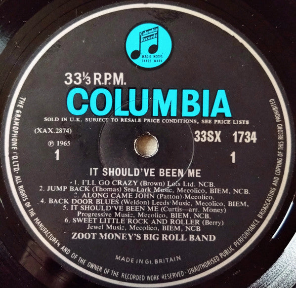 Zoot Money's Big Roll Band : It Should've Been Me (LP)