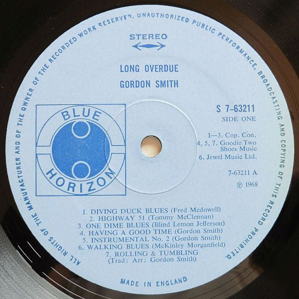 Gordon Smith (3) : Long Overdue (LP, Album)