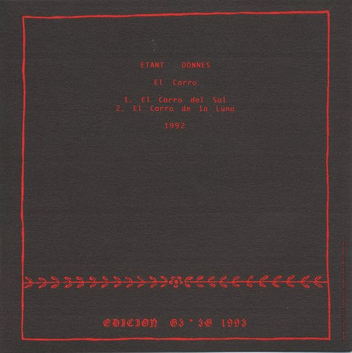 Étant Donnés : El Carro (7", Ltd, Num)