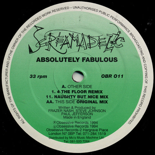 Screamadelic : Absolutely Fabulous (12")