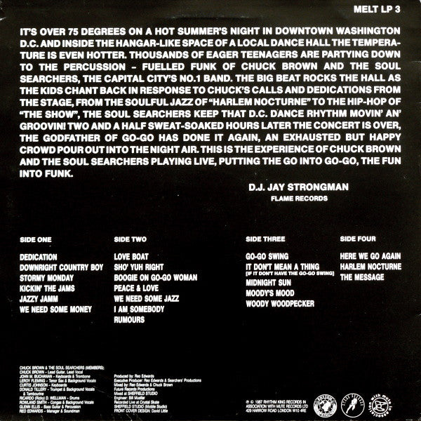 Chuck Brown & The Soul Searchers : Live '87 (2xLP, Album)