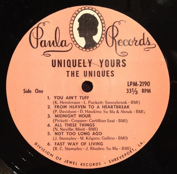 The Uniques (2) : Uniquely Yours (LP, Album, Mono)