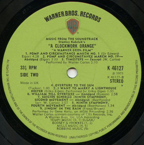 Various : Stanley Kubrick's A Clockwork Orange (LP, Album, RP)