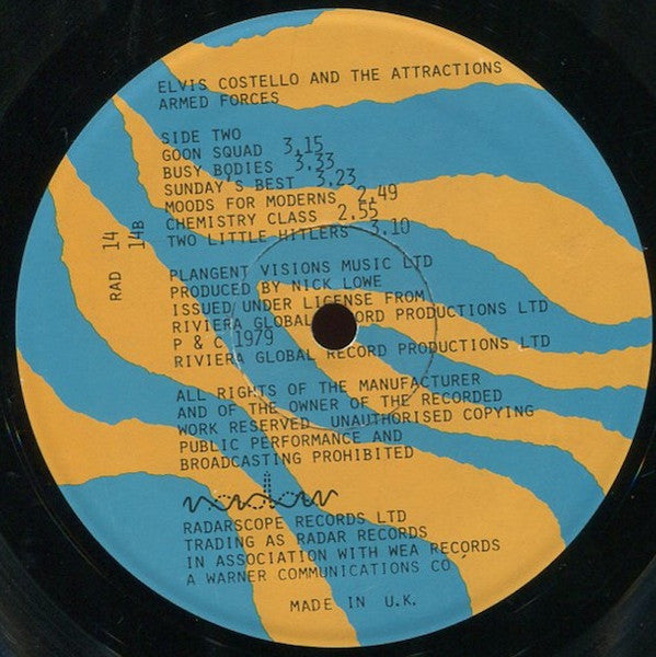 Elvis Costello & The Attractions : Armed Forces (LP, Album)