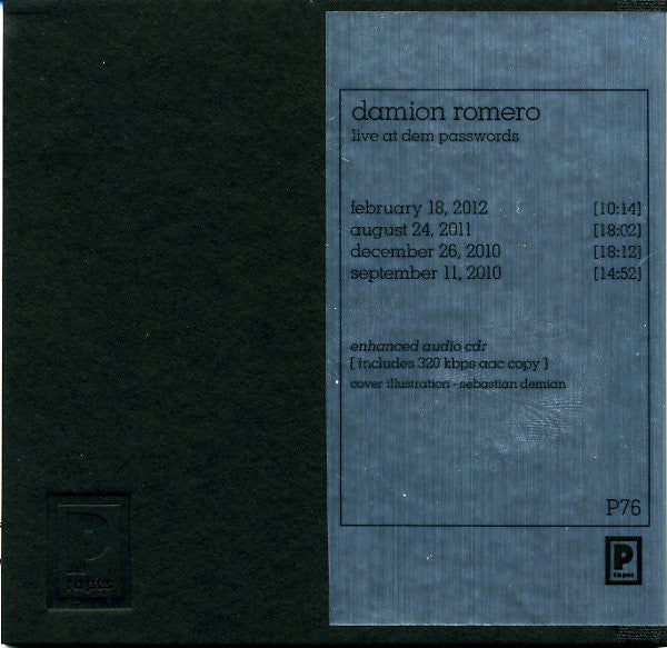 Damion Romero : Live At Dem Passwords (CDr, Album, Enh)