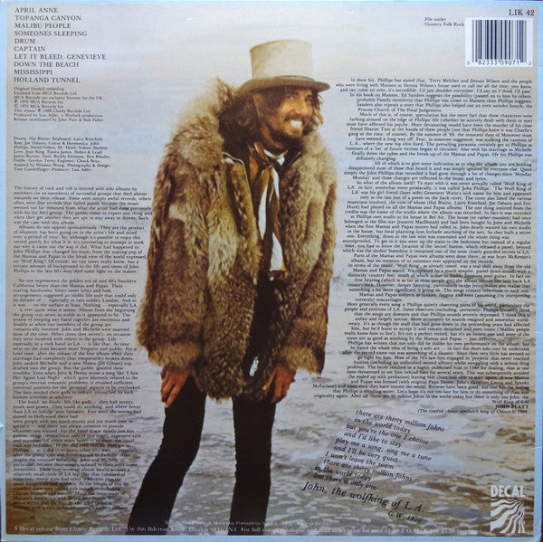 John Phillips : The Wolfking Of L.A. (LP, Album, RE)